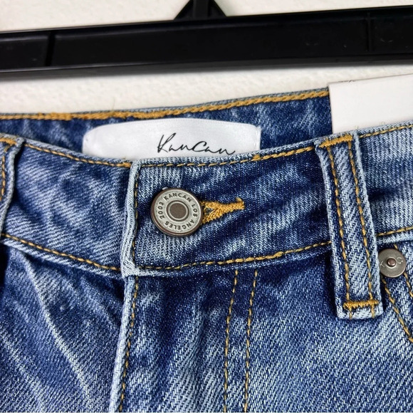 KanCan Relaxed Fit Jeans Size 25 Distressed Denim Blue Medium Wash NWT Ripped - Picture 3 of 11